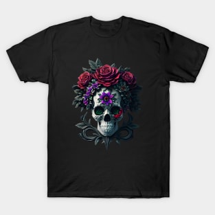 Skull and flowers T-Shirt